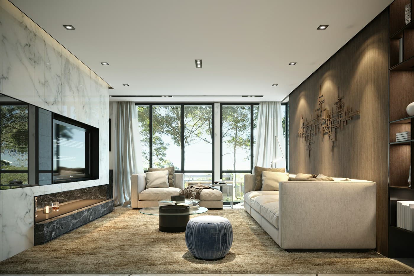 Warm materiality and considered interior proportions