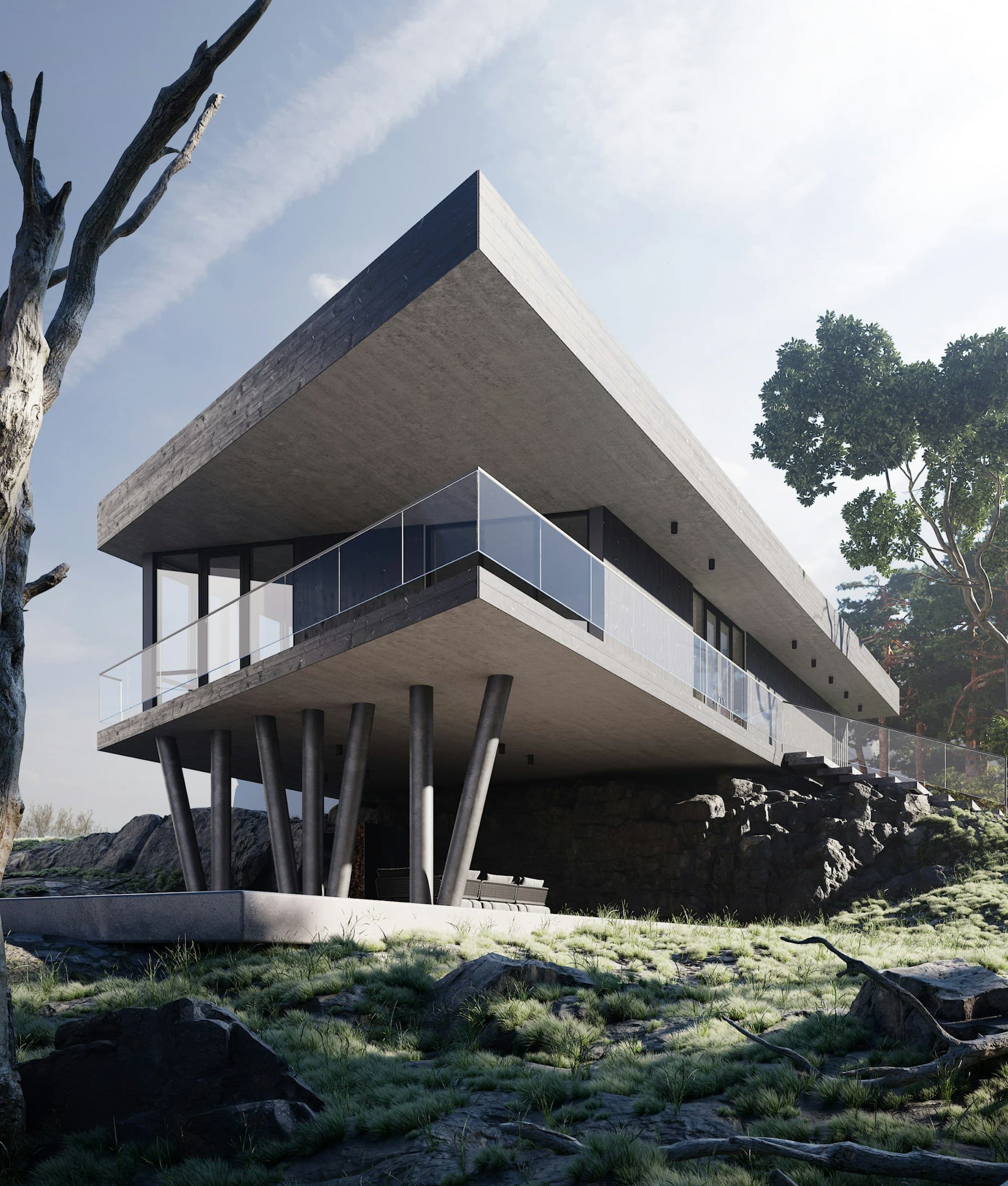 The Elevated House - A light footprint and an uninterrupted horizon.