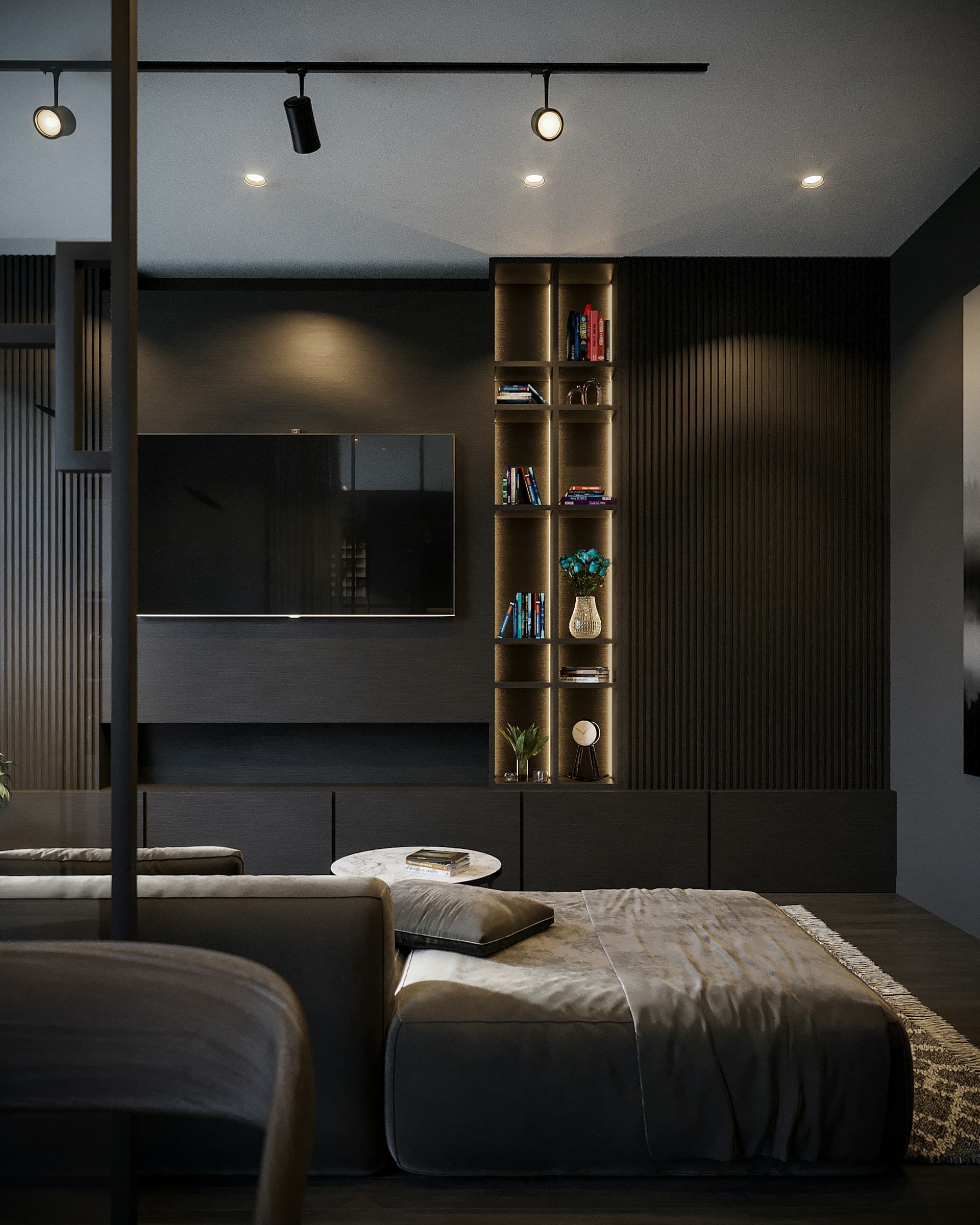 Nocturne Suite - An intimate study in dark timber and borrowed light.